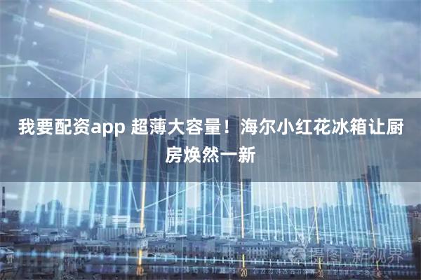 我要配资app 超薄大容量！海尔小红花冰箱让厨房焕然一新
